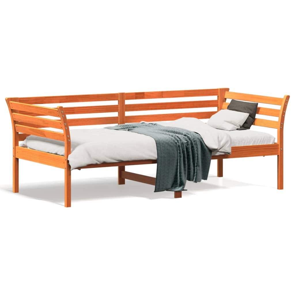 Day Bed Without Mattress Wax Small Single Solid Wood Pine