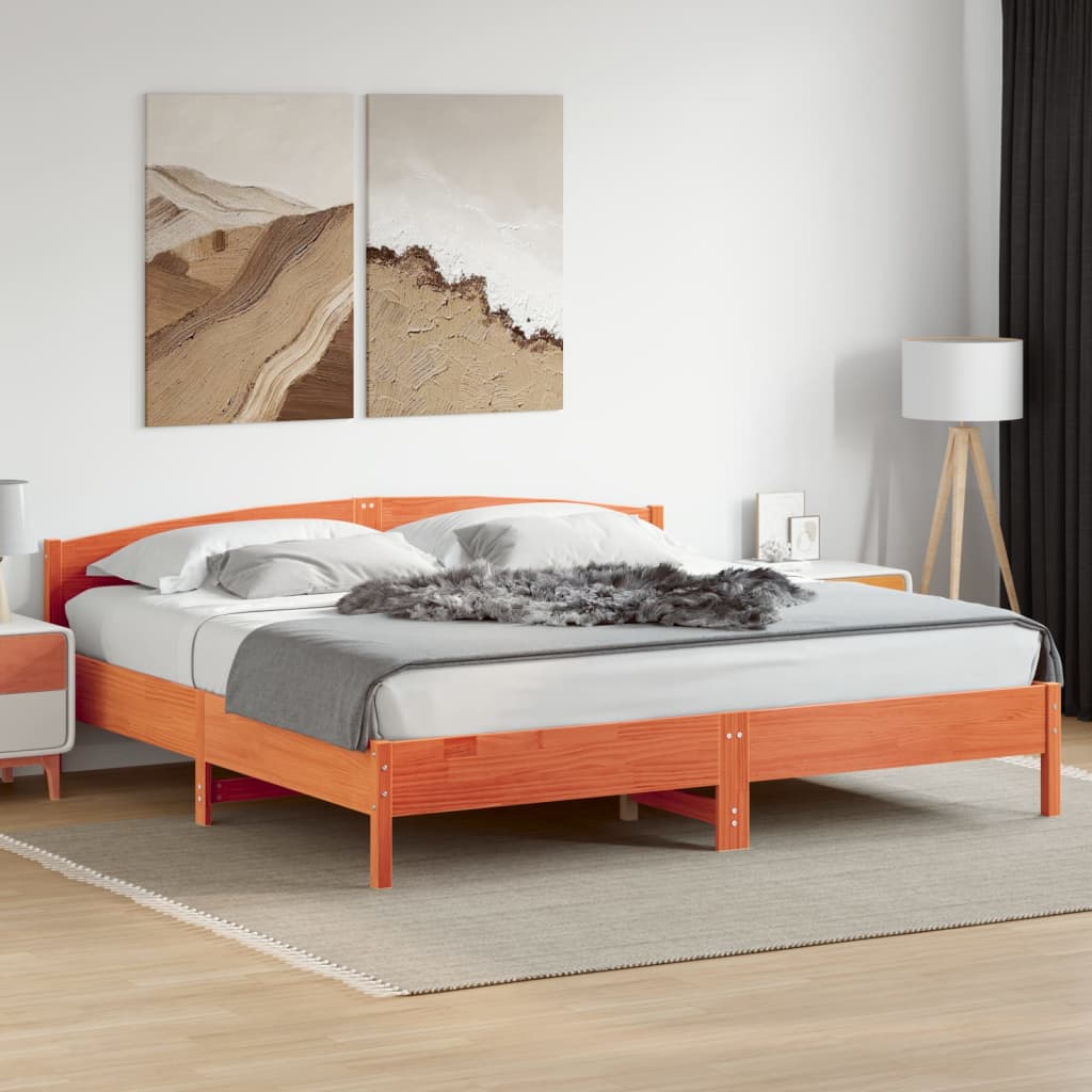 Bed Frame Without Mattress Solid Wood Pine