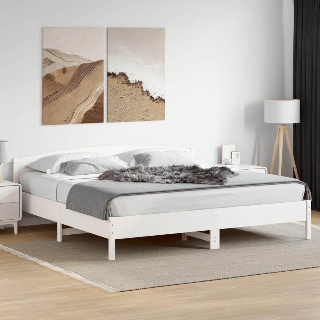 Bed Frame Without Mattress Solid Wood Pine