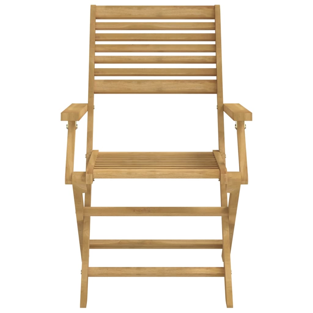 Folding Garden Chairs 4 Pcs 54.5X61.5X86.5 Cm Solid Wood Acacia