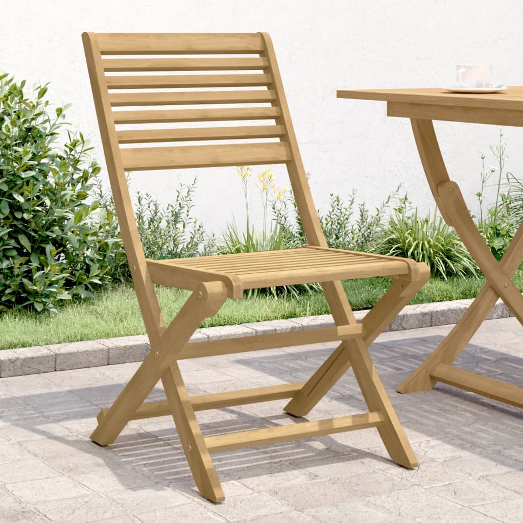 Folding Garden Chairs 4 Pcs 54.5X61.5X86.5 Cm Solid Wood Acacia