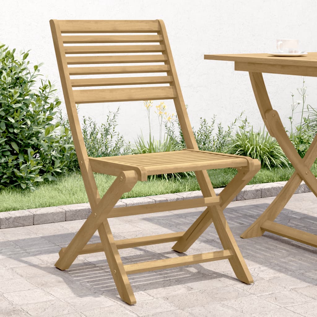 Folding Garden Chairs 4 Pcs 54.5X61.5X86.5 Cm Solid Wood Acacia