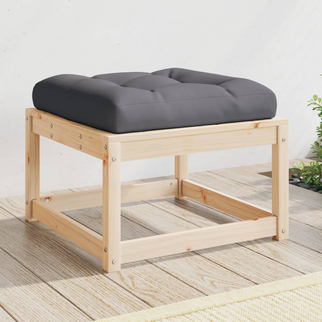 Garden Footstool Solid Wood Pine