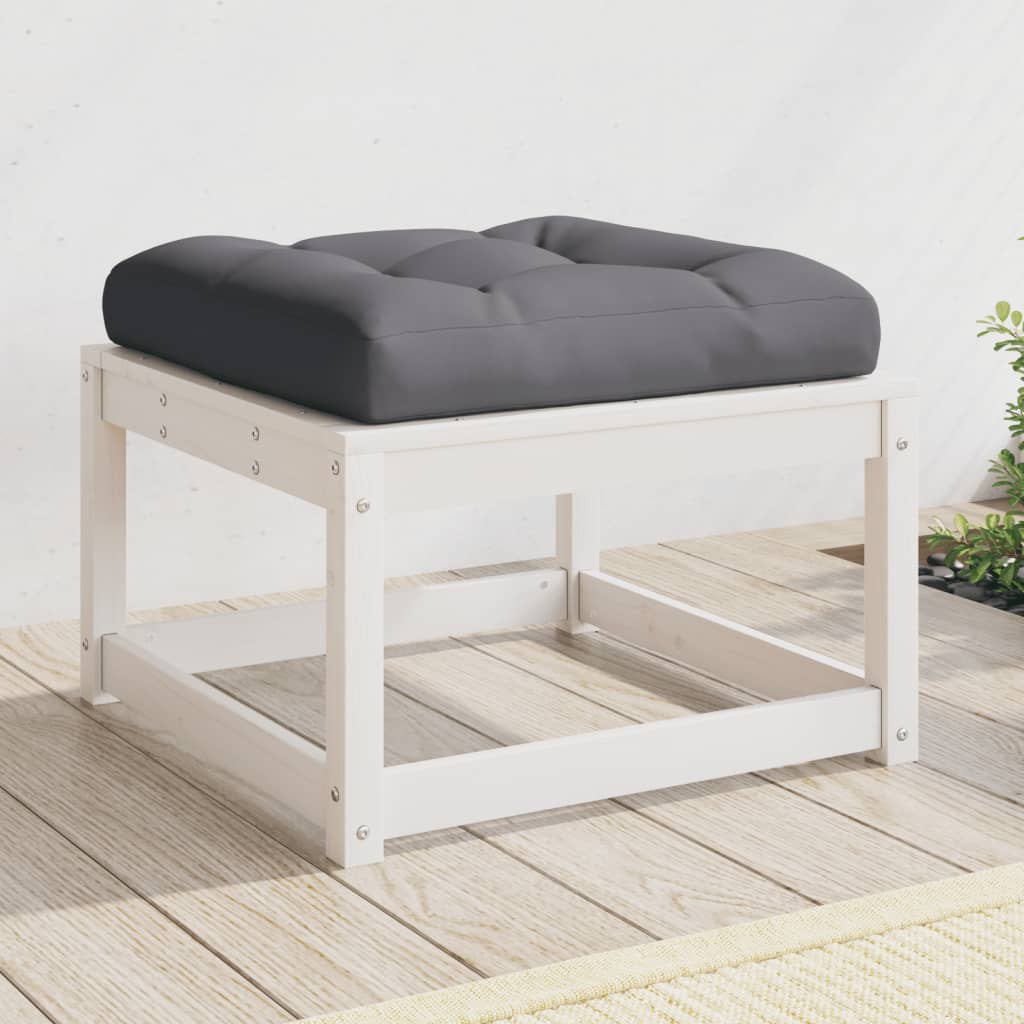 Garden Footstool Solid Wood Pine