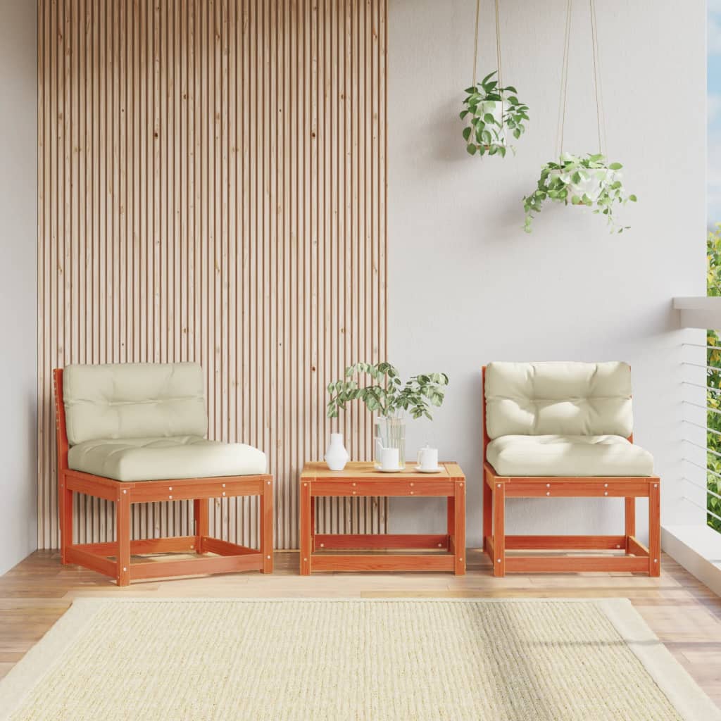 Garden Sofas 2Pcs Solid Wood Douglas