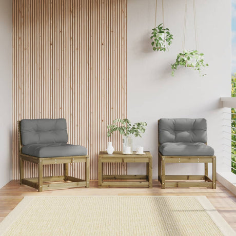 Garden Sofas 2Pcs Solid Wood Douglas