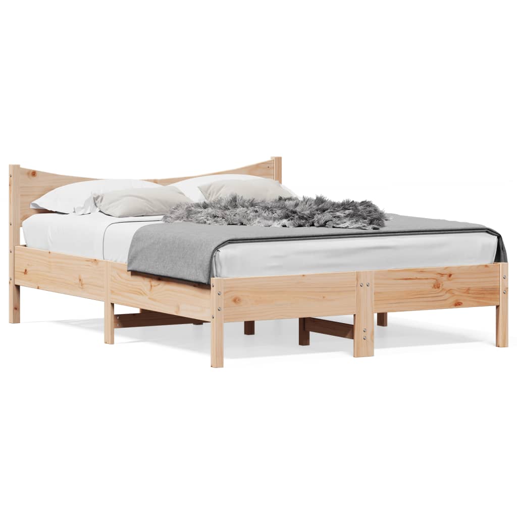 Bed Frame Without Mattress Solid Wood Pine