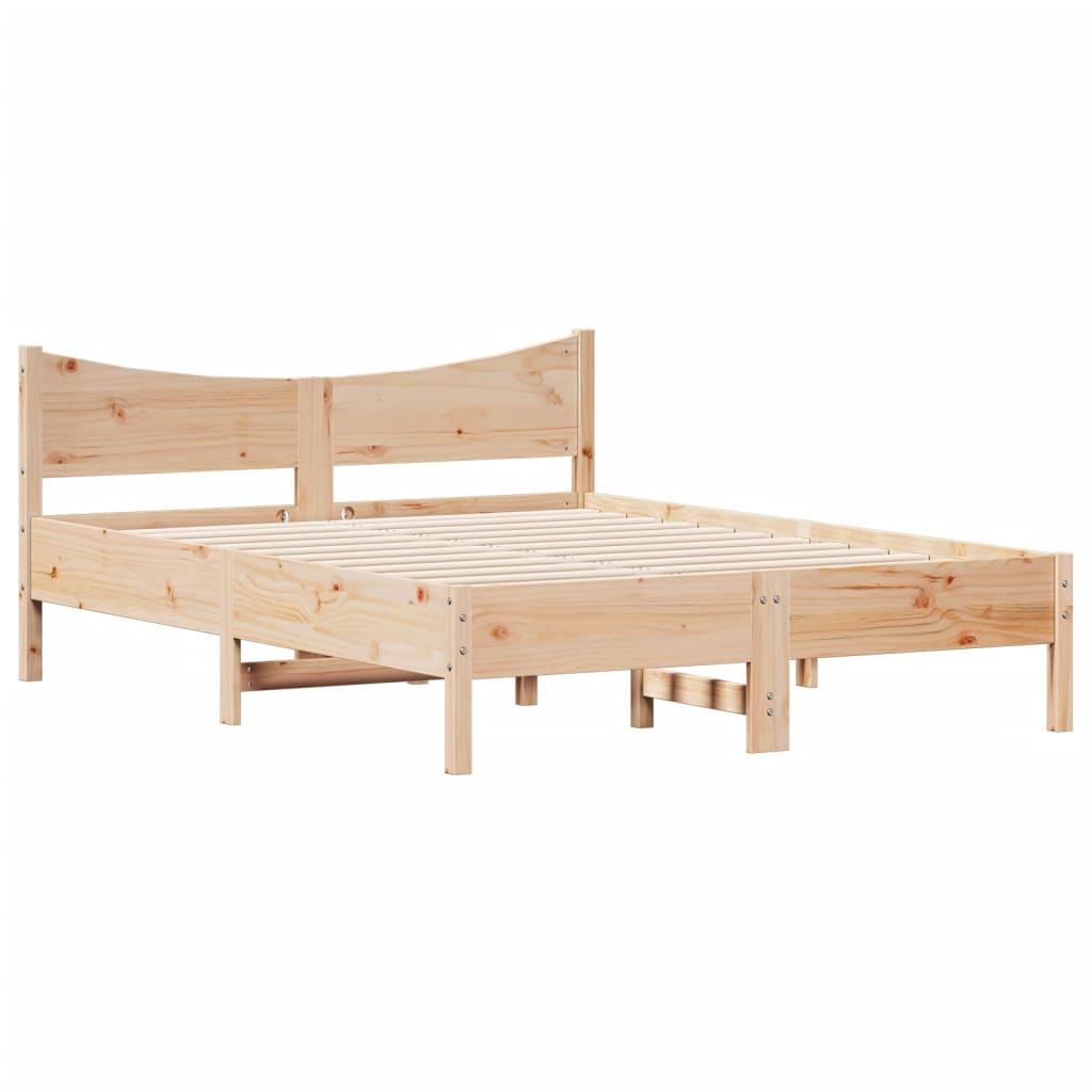 Bed Frame Without Mattress Solid Wood Pine