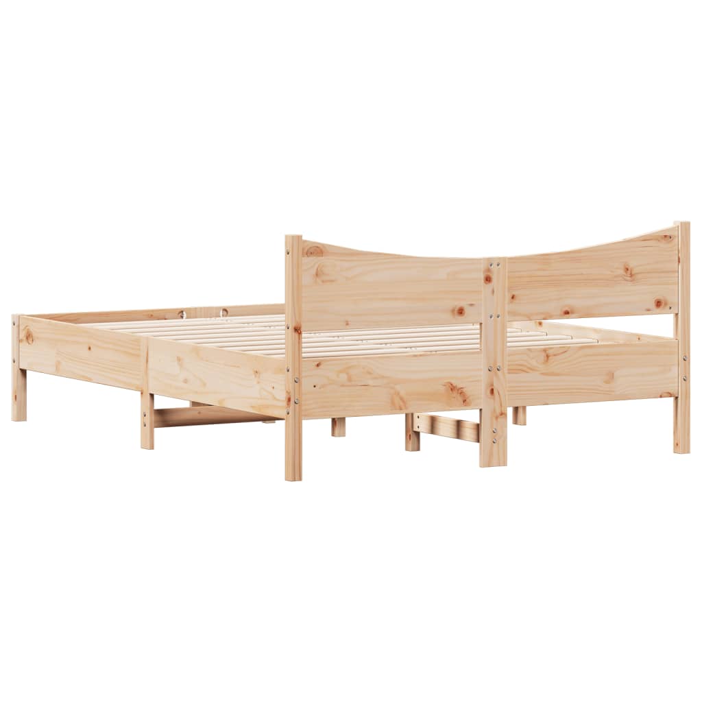 Bed Frame Without Mattress Solid Wood Pine
