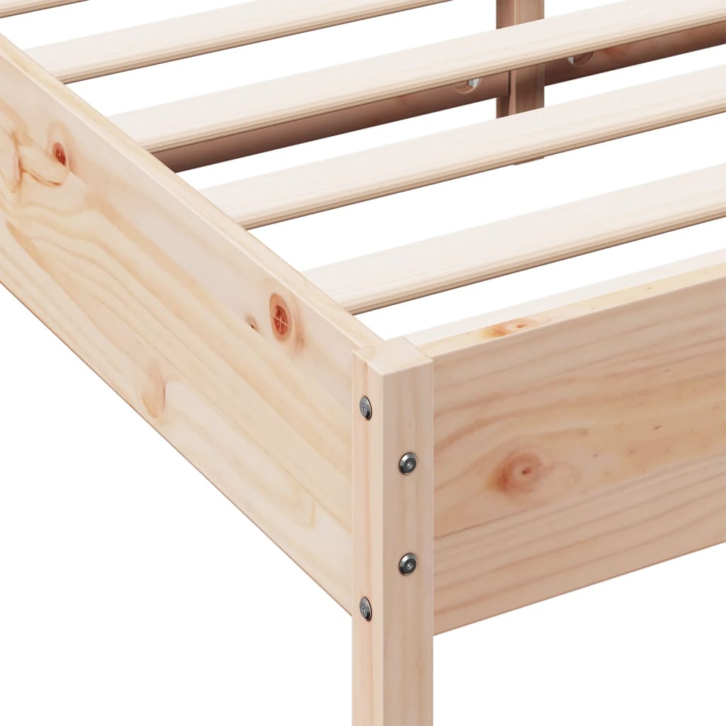 Bed Frame Without Mattress Solid Wood Pine