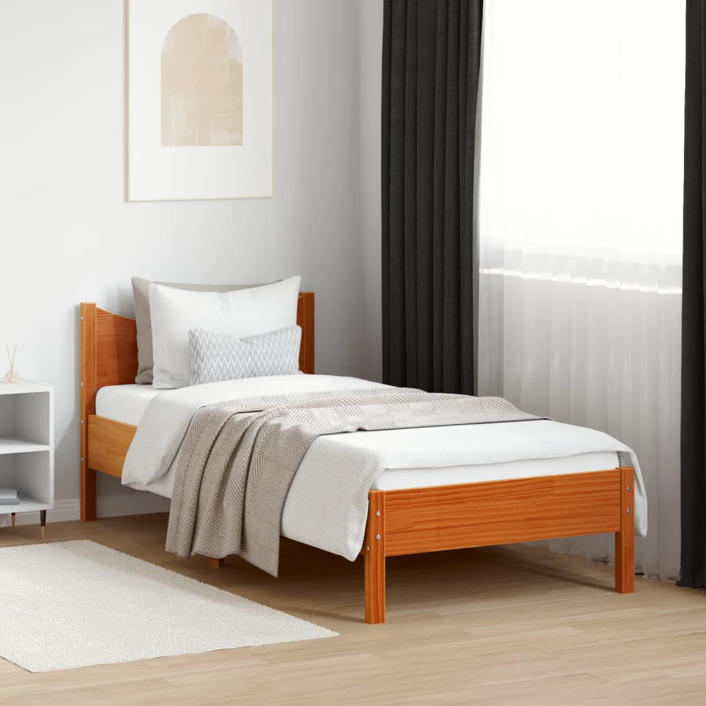Bed Frame Without Mattress Solid Wood Pine