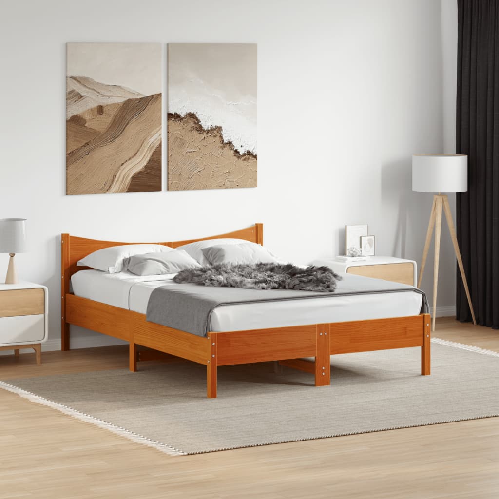 Bed Frame Without Mattress Solid Wood Pine
