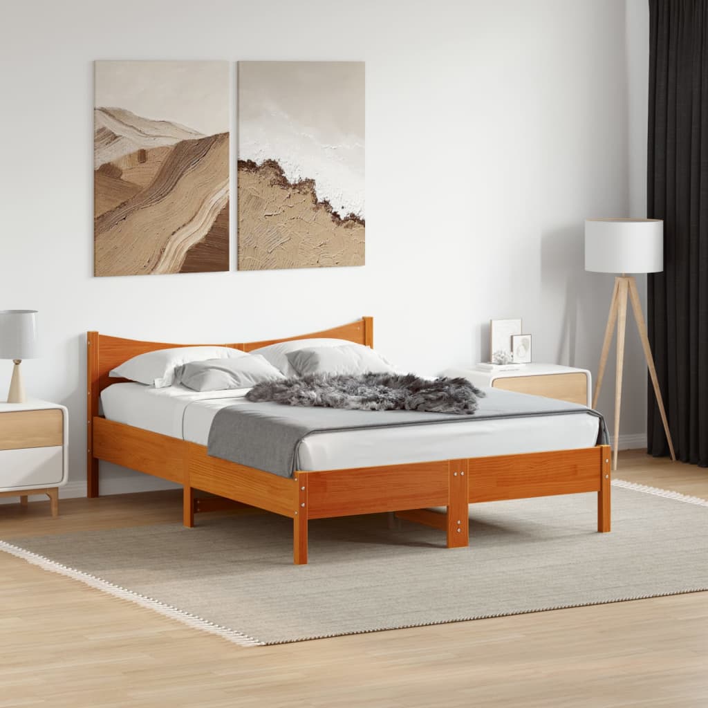 Bed Frame Without Mattress Solid Wood Pine