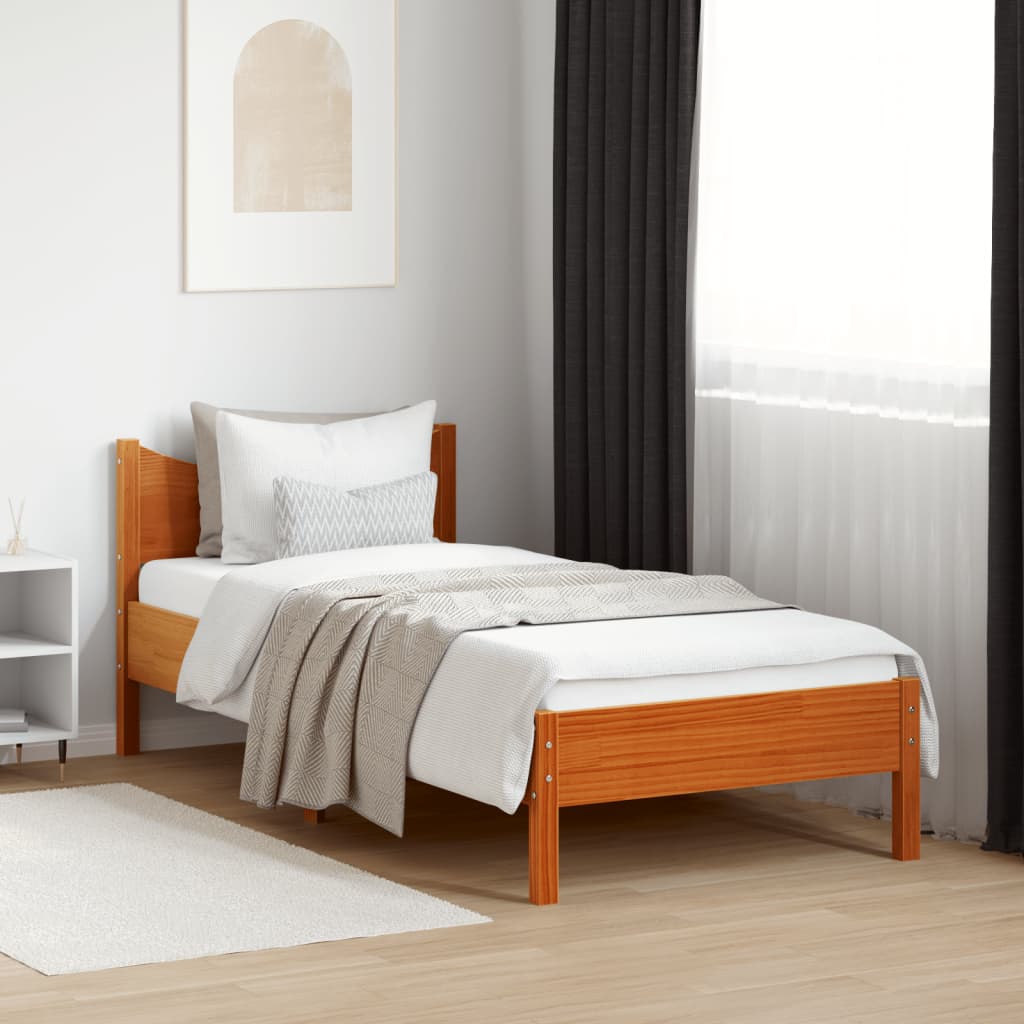 Bed Frame Without Mattress Solid Wood Pine