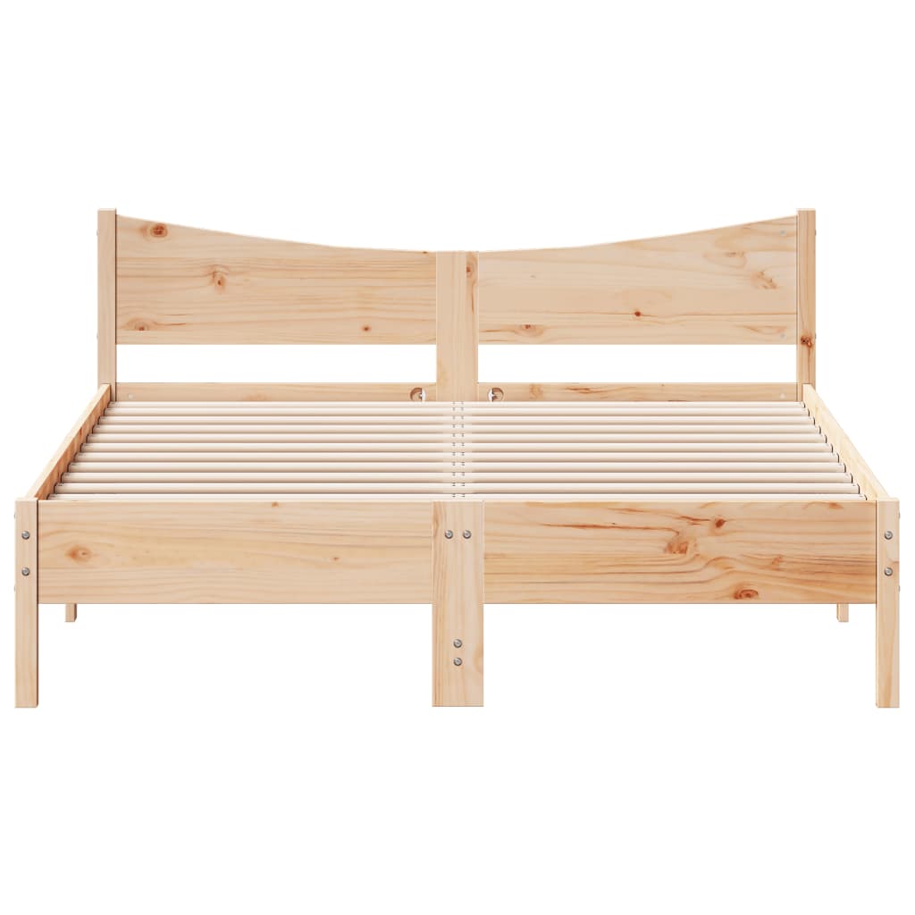 Bed Frame Without Mattress King Size Solid Wood Pine