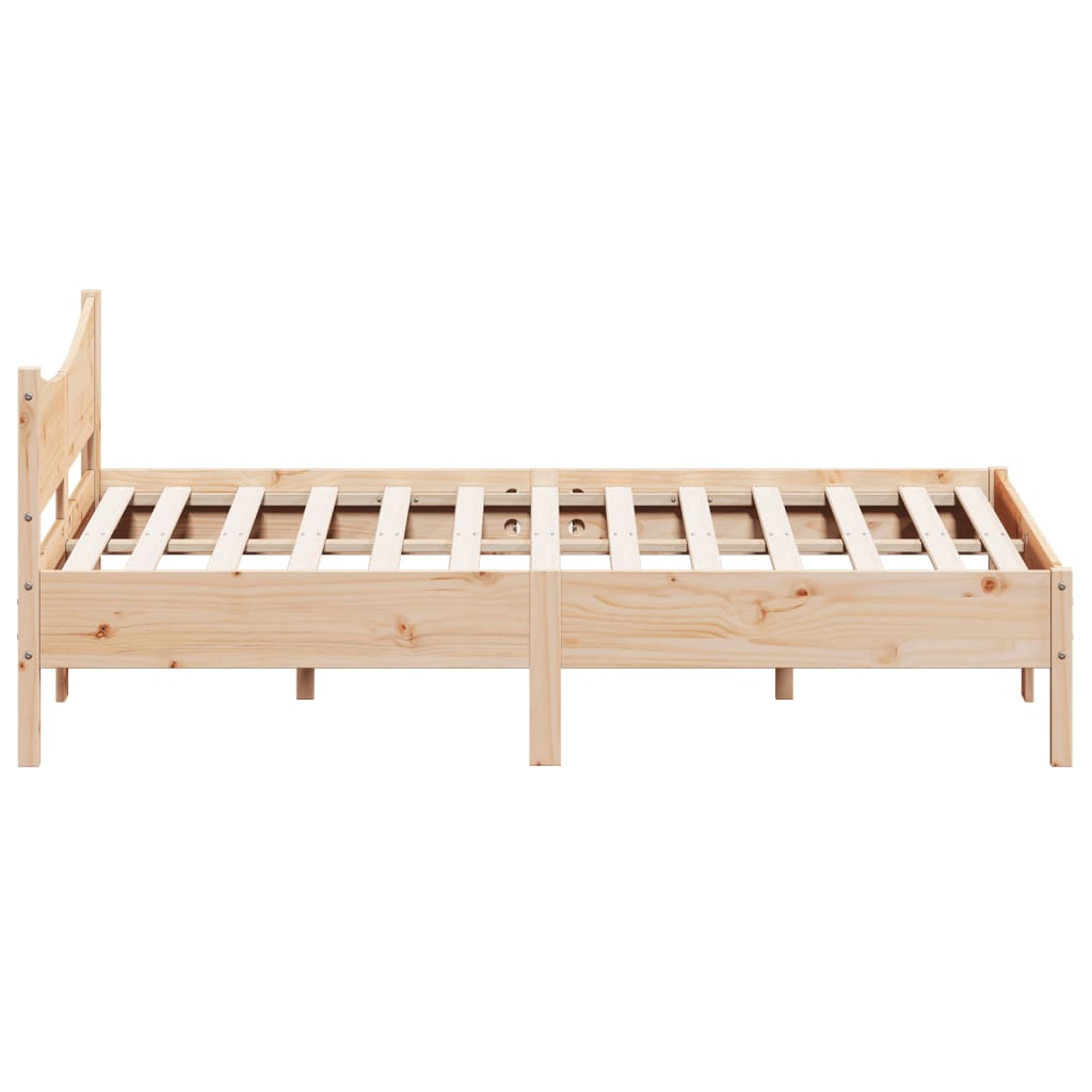 Bed Frame Without Mattress King Size Solid Wood Pine