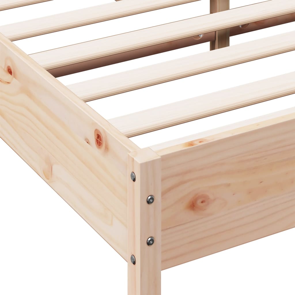 Bed Frame Without Mattress King Size Solid Wood Pine