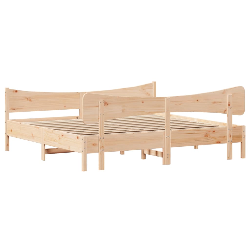 Bed Frame Without Mattress Super King Solid Wood Pine