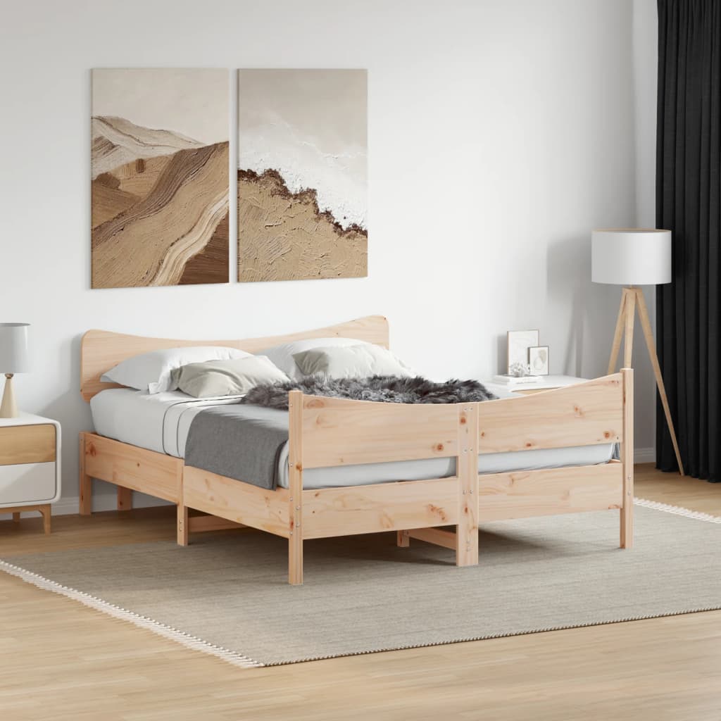Bed Frame Without Mattress Super King Solid Wood Pine