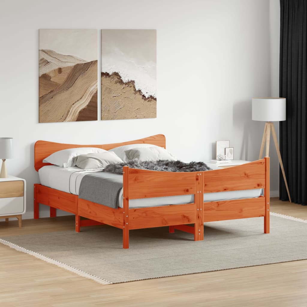 Bed Frame Without Mattress Super King Solid Wood Pine