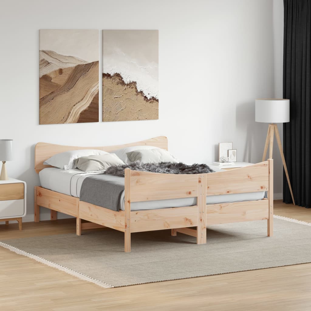 Bed Frame Without Mattress Super King Solid Wood Pine