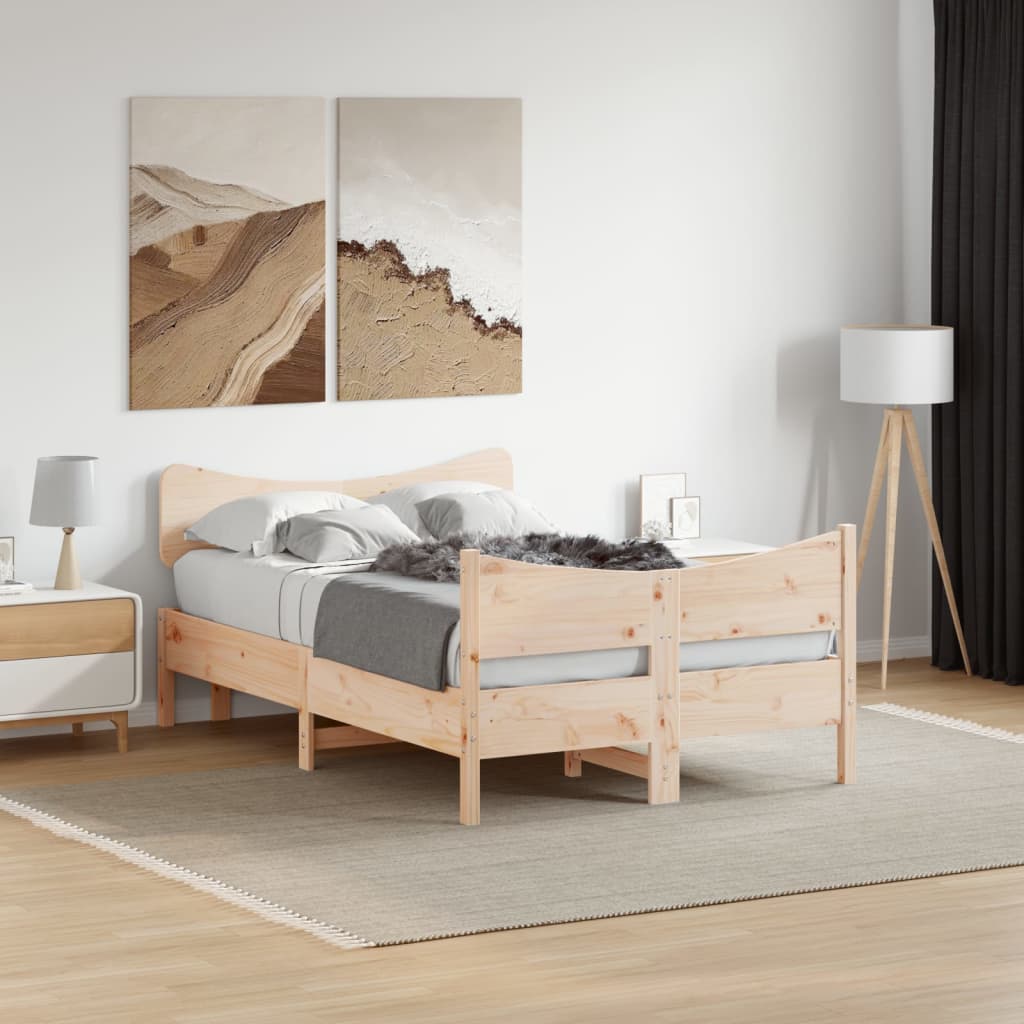 Bed Frame Without Mattress Super King Solid Wood Pine