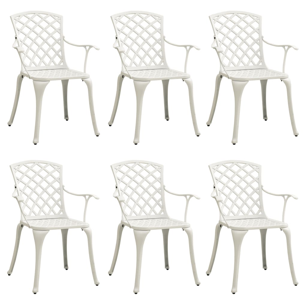 Garden Chairs 6 Pcs Cast Aluminium