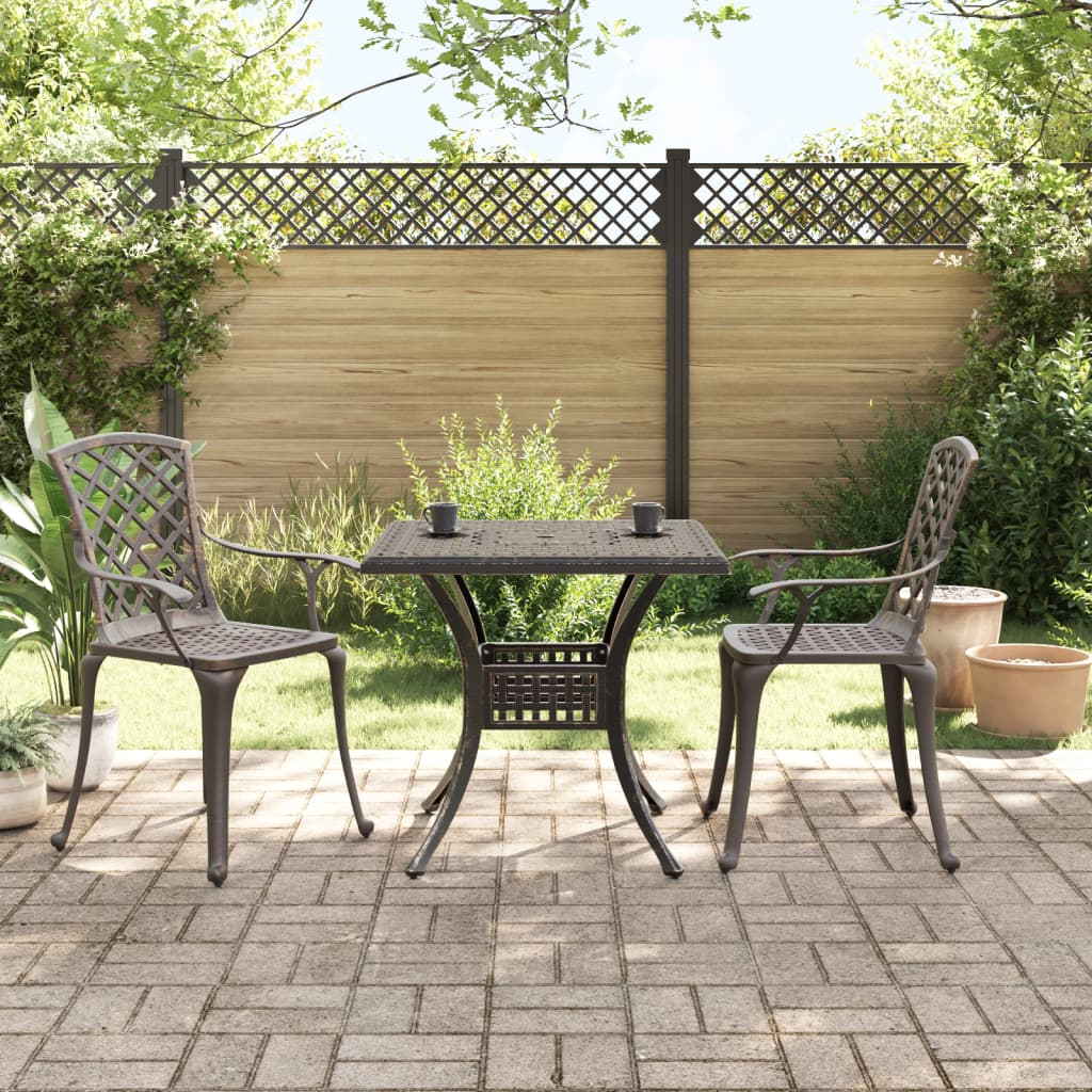 3 Piece Bistro Set Cast Aluminium