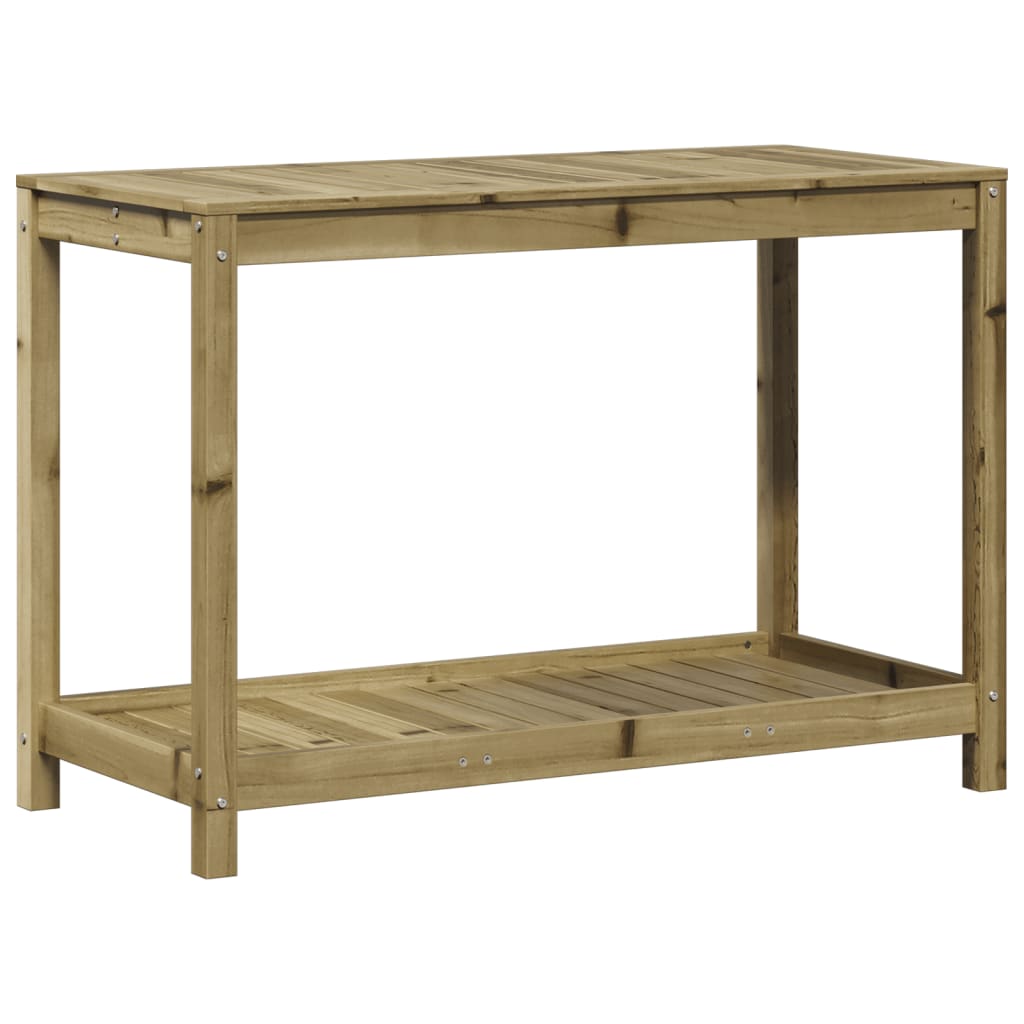 Potting Table With Shelf Impregnated Wood Pine