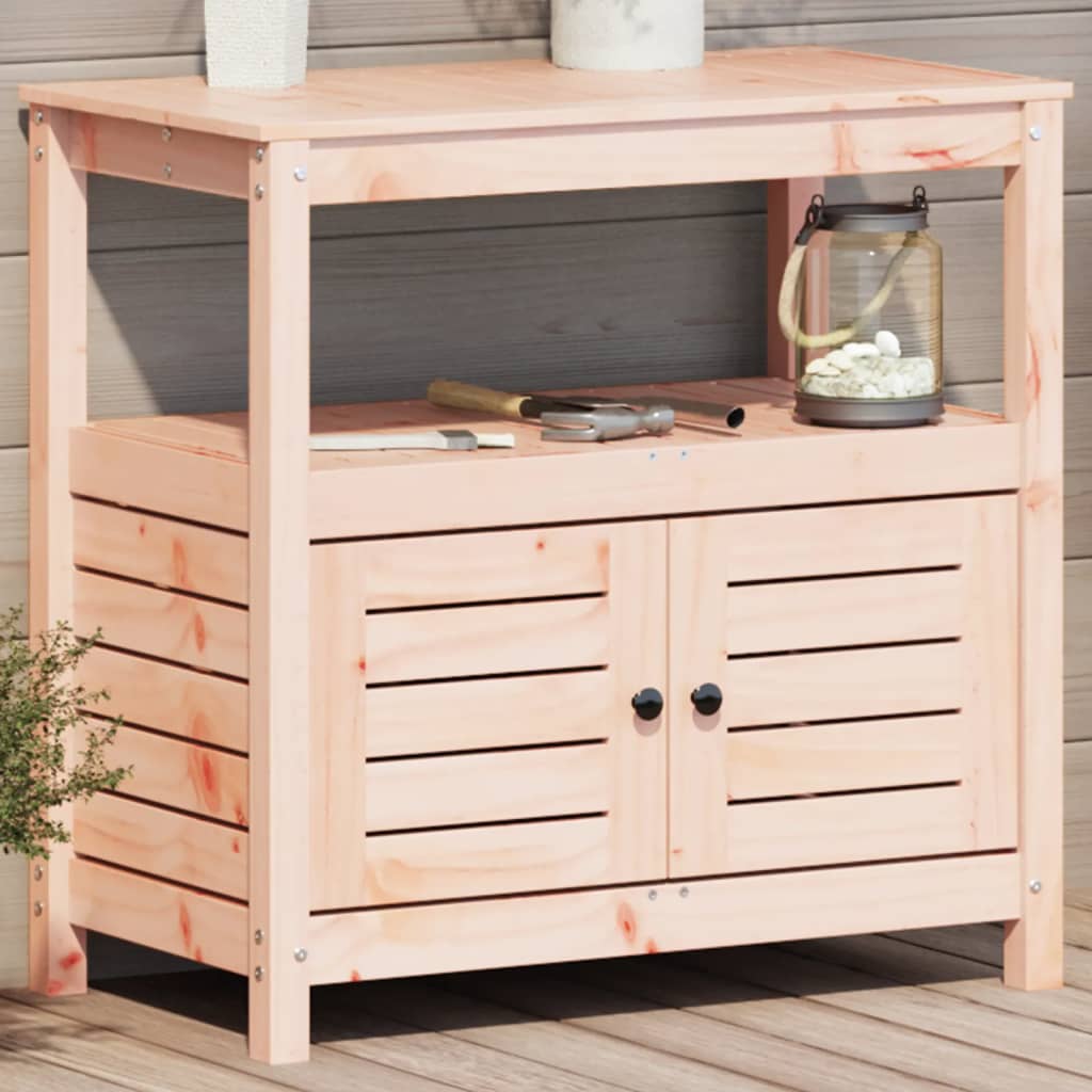 Potting Table With Shelves 82.5X45X81 Cm Solid Wood Pine