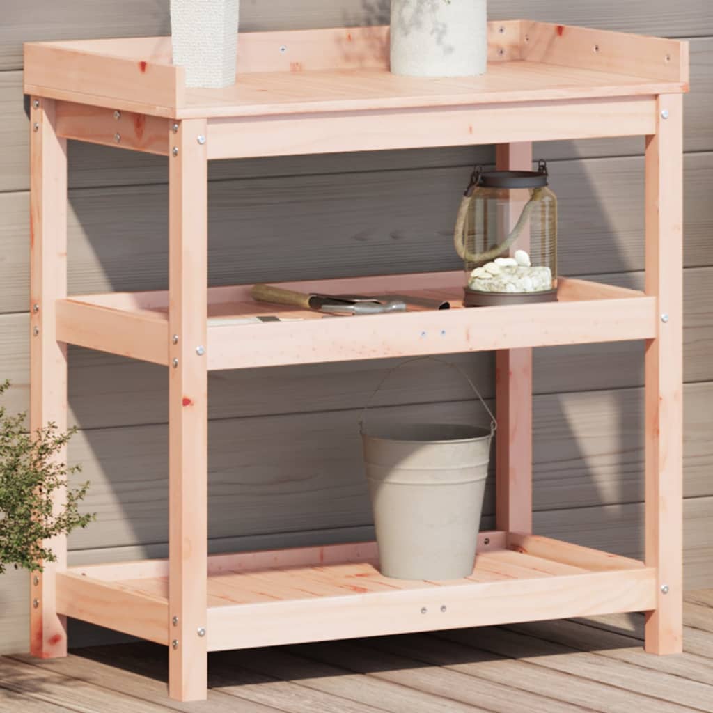 Potting Table With Shelves 108X45X86.5 Cm Solid Wood Pine