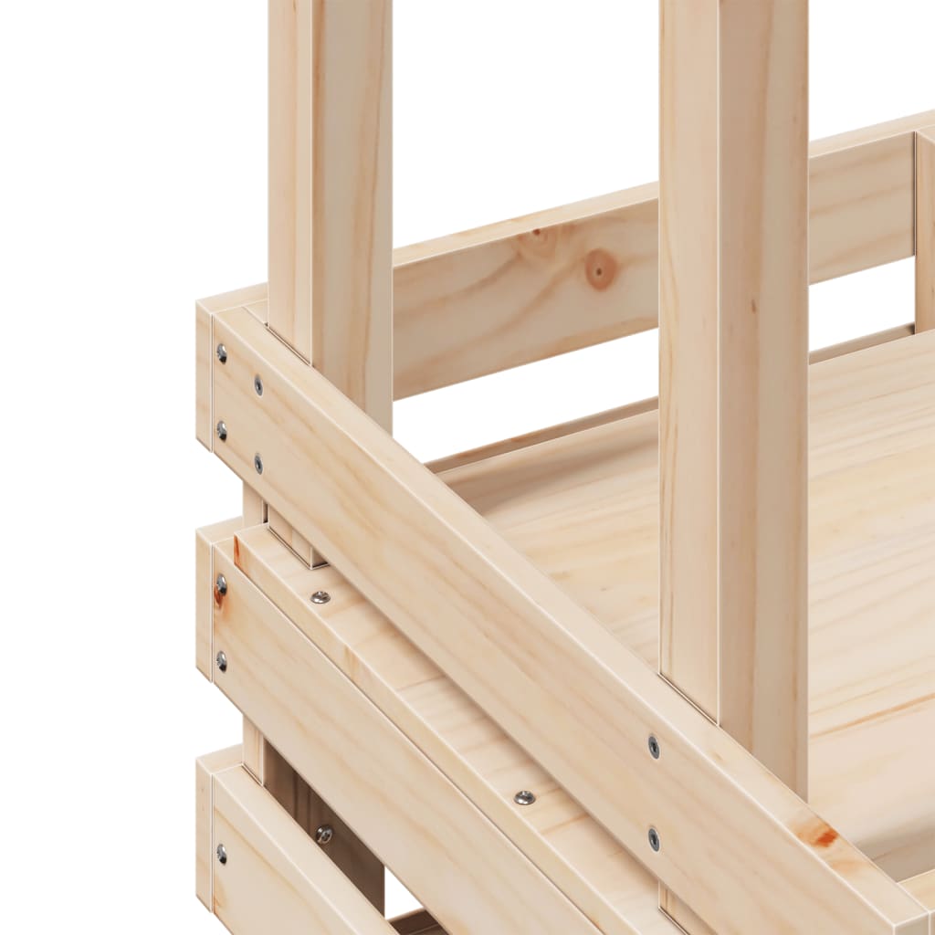 Outdoor Bar Table With Roof 112.5X57X195.5 Cm Solid Wood