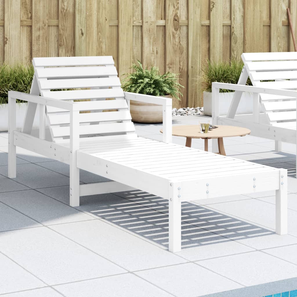 Sun Lounger 199.5X62X55 Cm Solid Wood Douglas