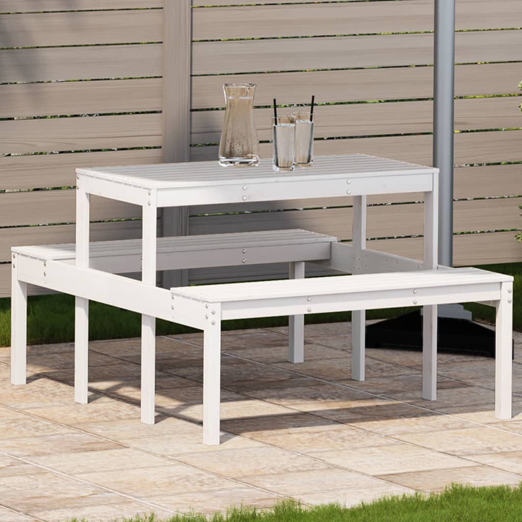 Picnic Table 110X134X75 Cm Solid Wood Douglas