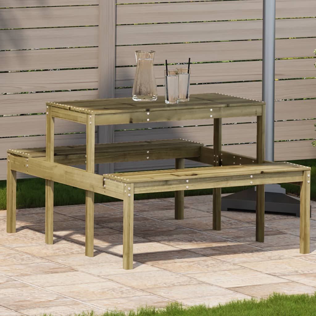 Picnic Table 110X134X75 Cm Solid Wood Douglas