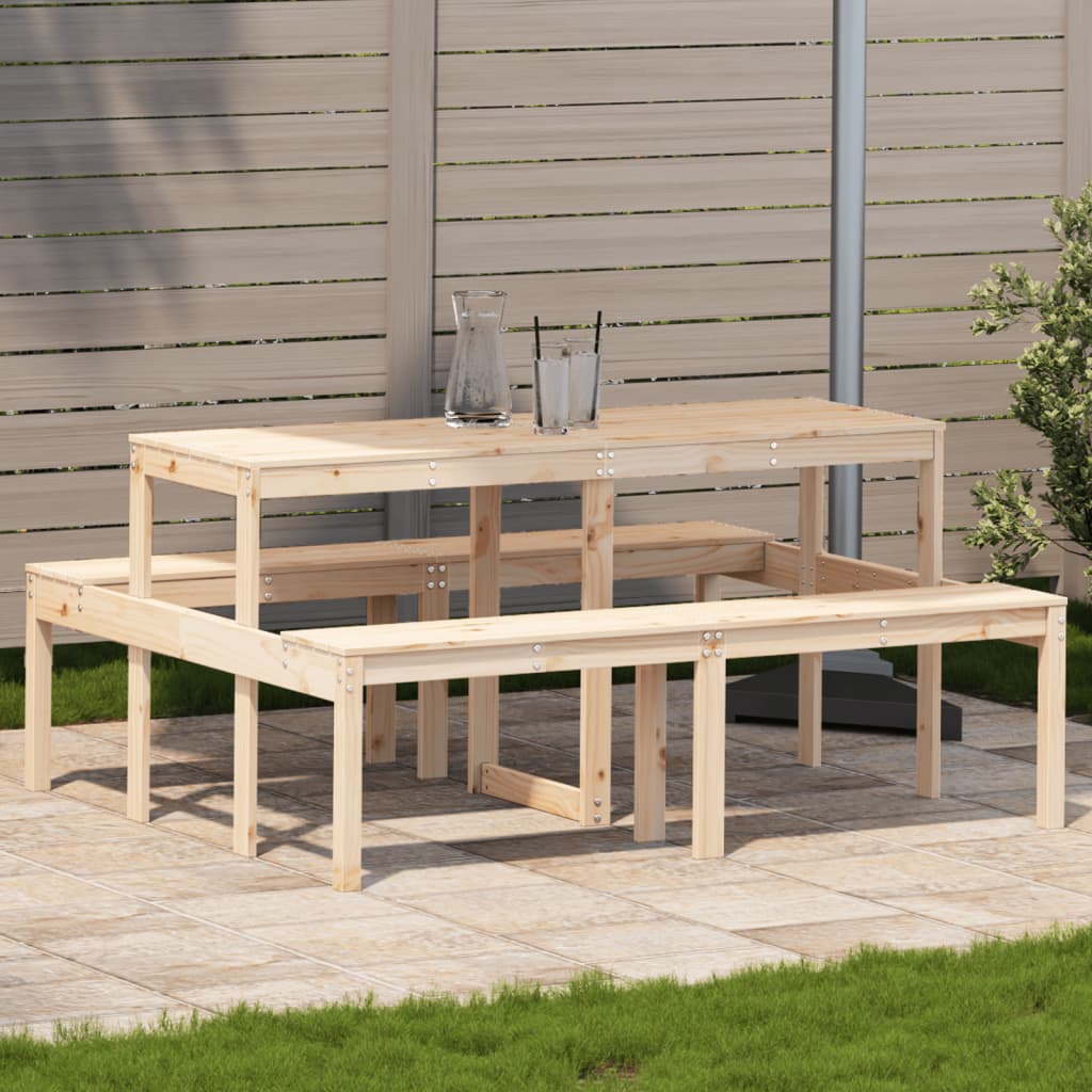 Picnic Table 110X134X75 Cm Solid Wood Douglas