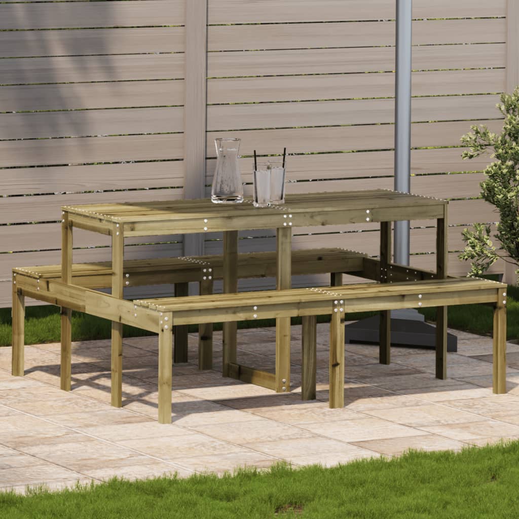 Picnic Table 110X134X75 Cm Solid Wood Douglas