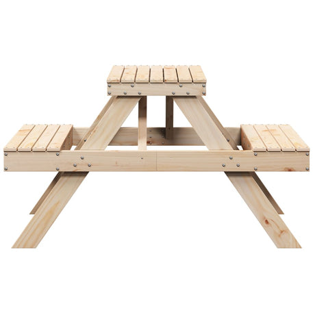 Picnic Table 105X134X75 Cm Solid Wood Pine
