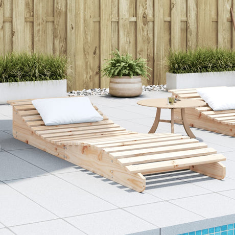 Sun Loungers 2 Pcs Solid Wood Pine