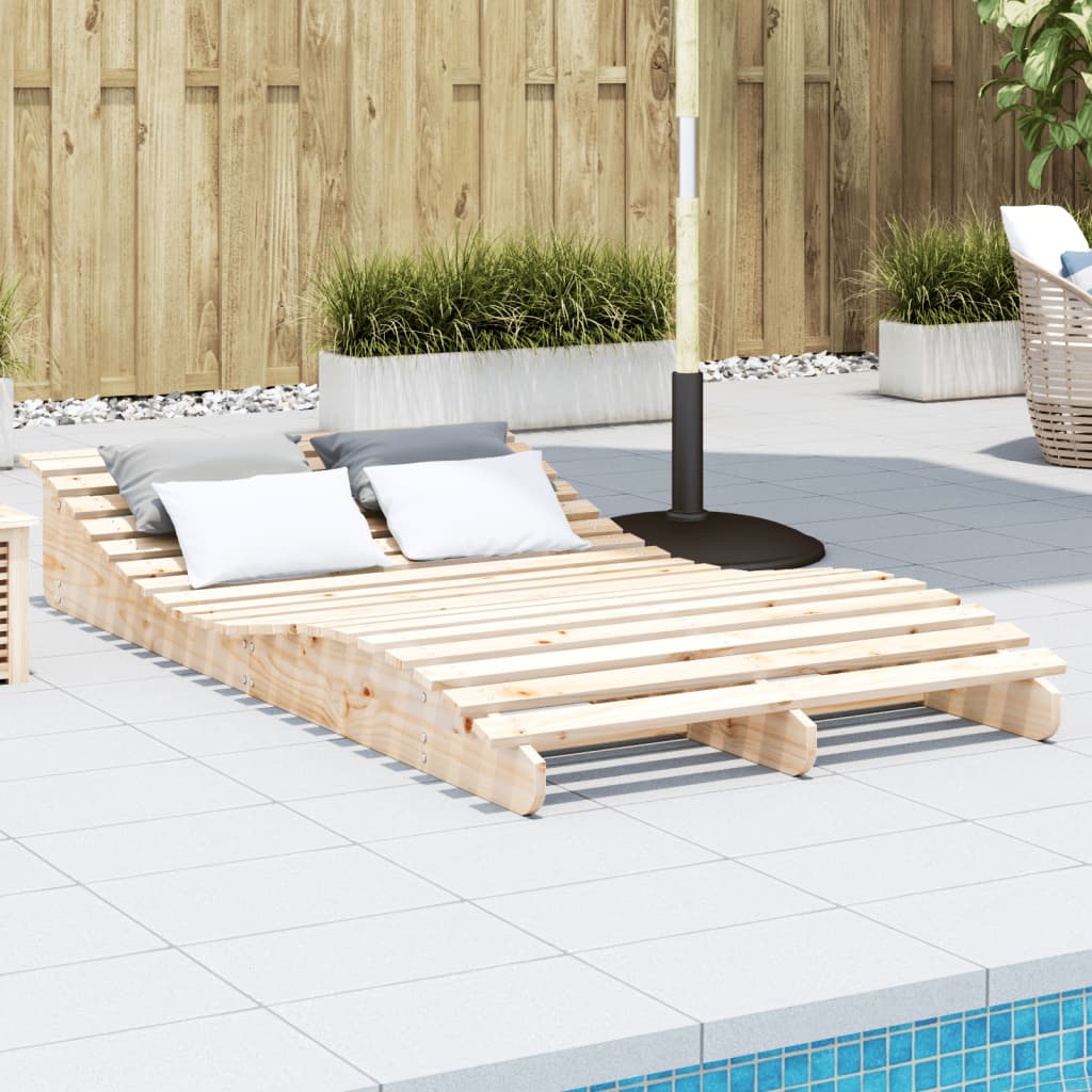 Sun Loungers 2 Pcs Solid Wood Pine