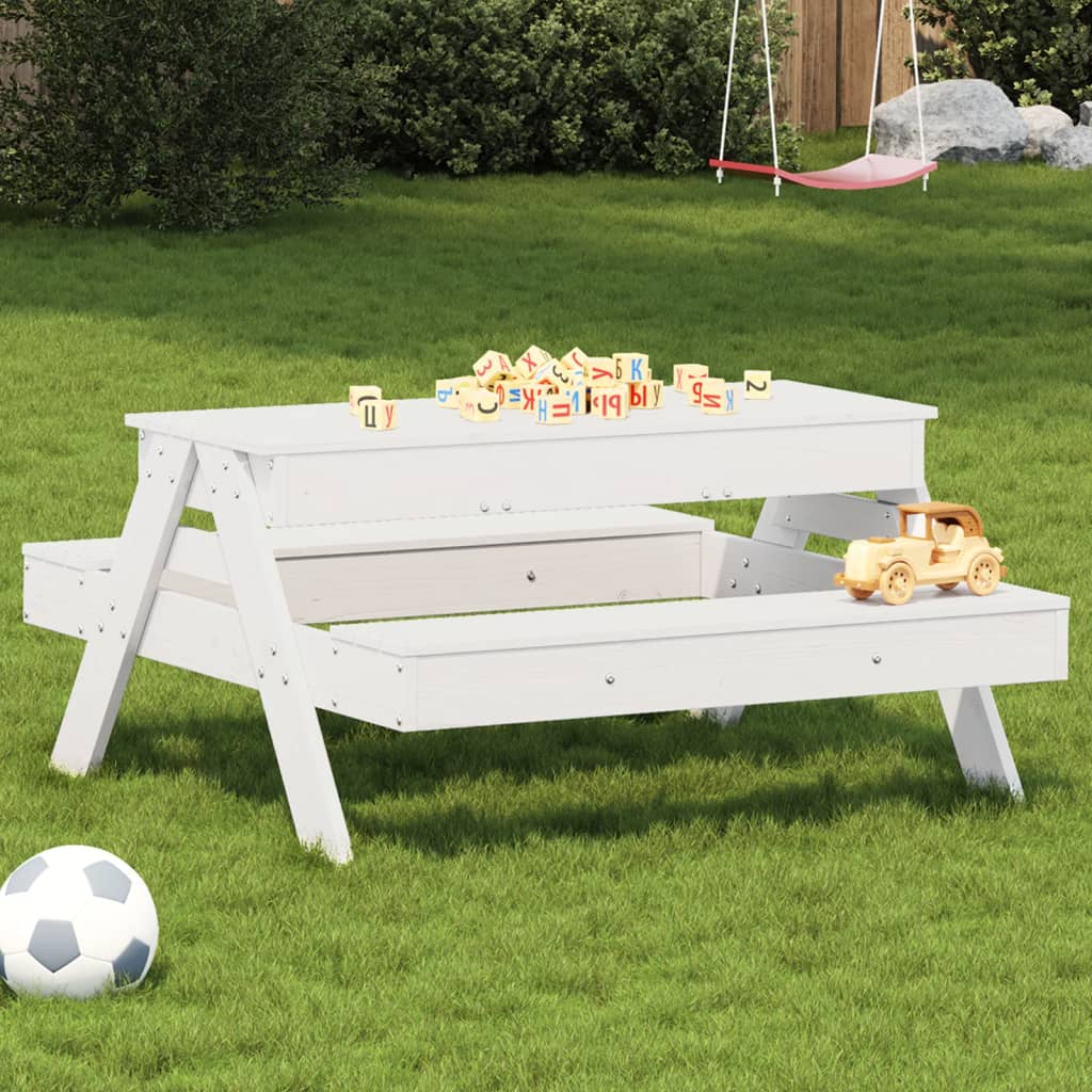 Picnic Table With Sandpit For Kids Solid Wood Pine
