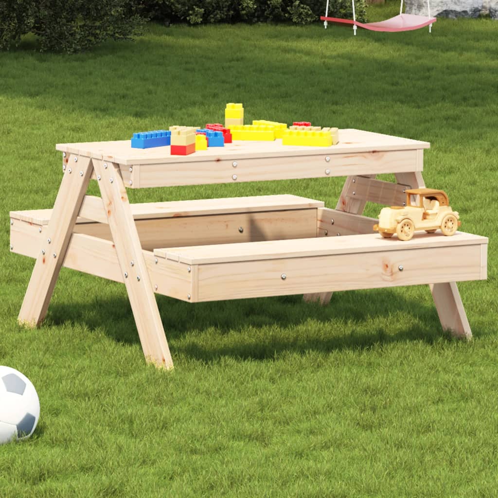 Picnic Table For Kids 88X97X52 Cm Solid Wood Pine