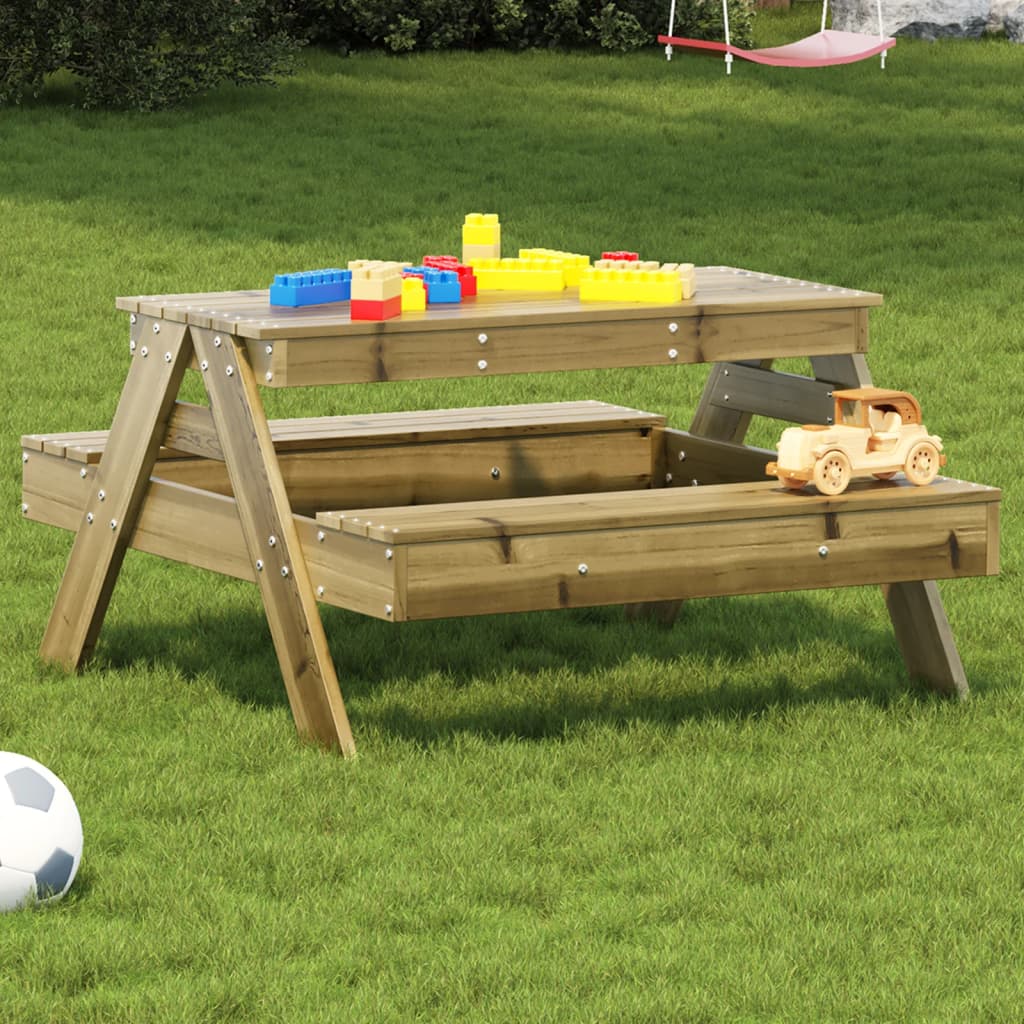 Picnic Table For Kids 88X97X52 Cm Solid Wood Pine