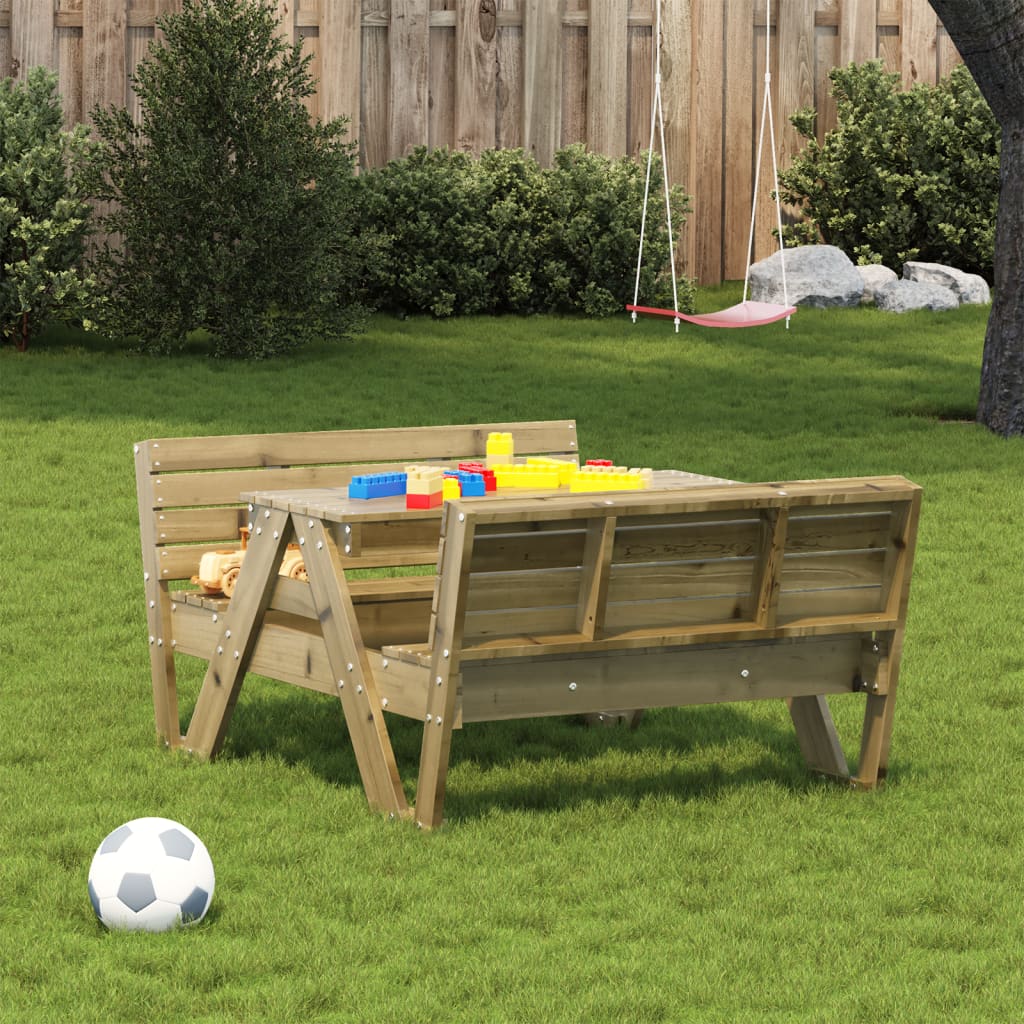 Picnic Table For Kids 88X122X58 Cm Impregnated Wood Pine