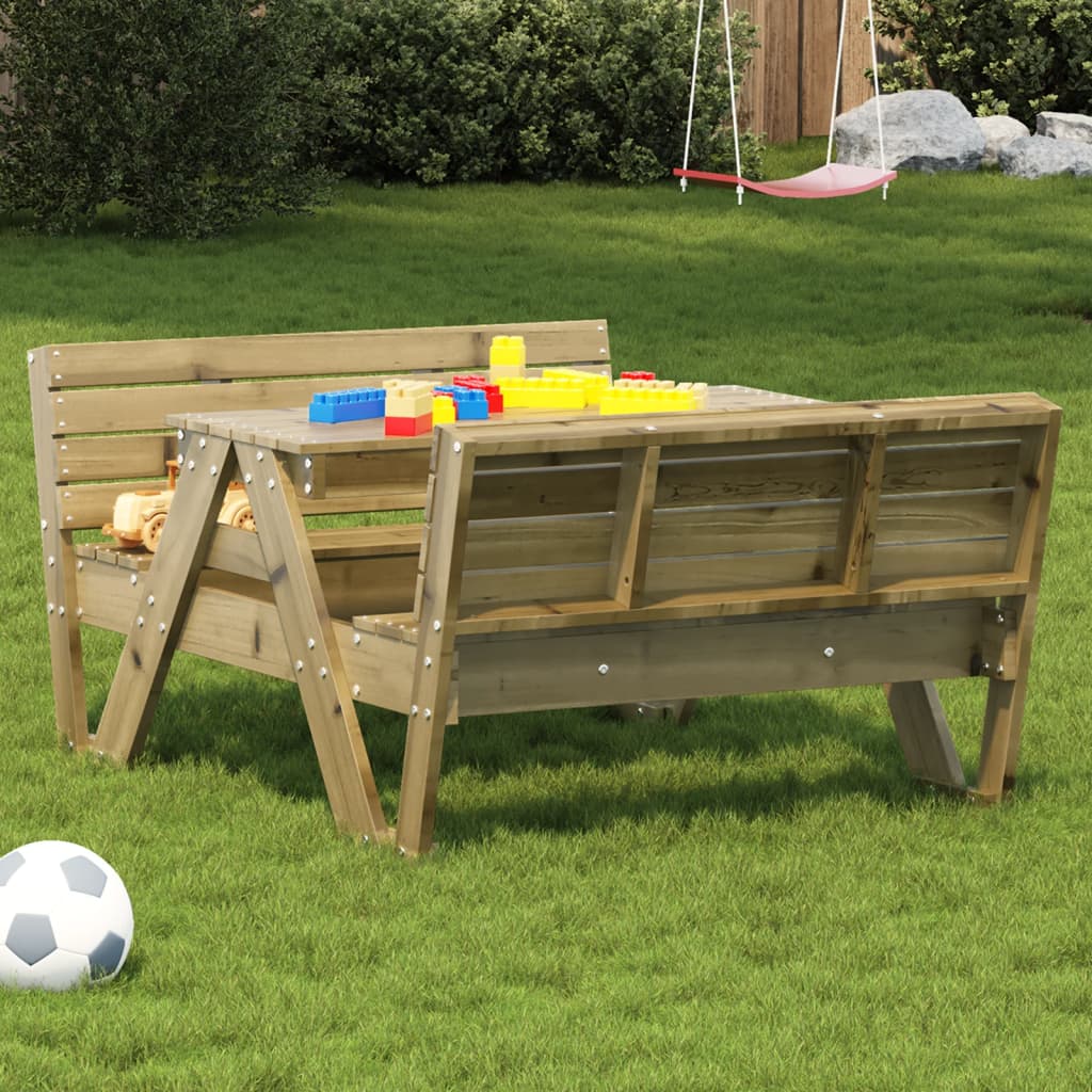 Picnic Table For Kids 88X122X58 Cm Impregnated Wood Pine