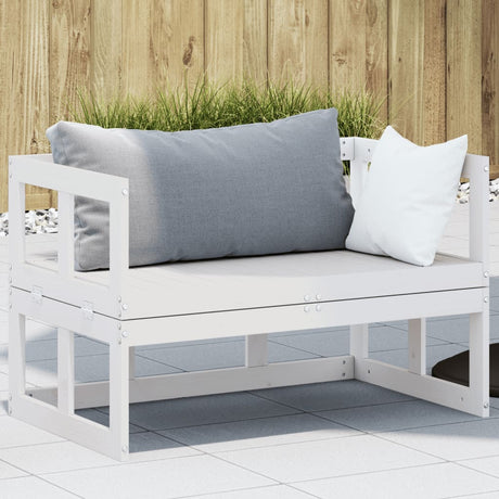 Garden Sofa Bench Extendable Solid Wood Pine