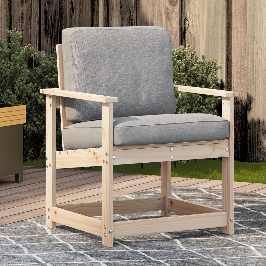 Garden Chair White 62X56X77 Cm Solid Wood Pine