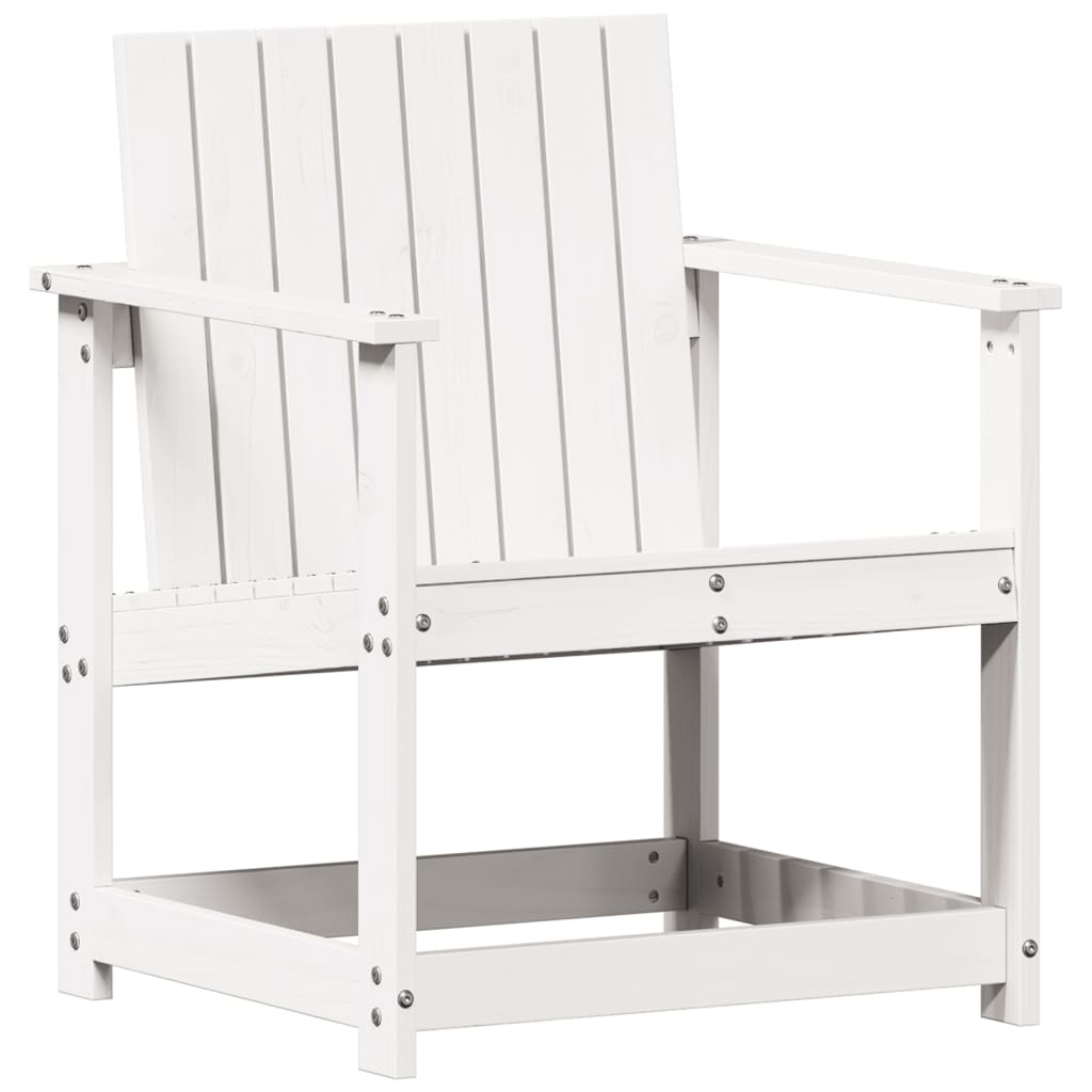 Garden Chair White 62X56X77 Cm Solid Wood Pine