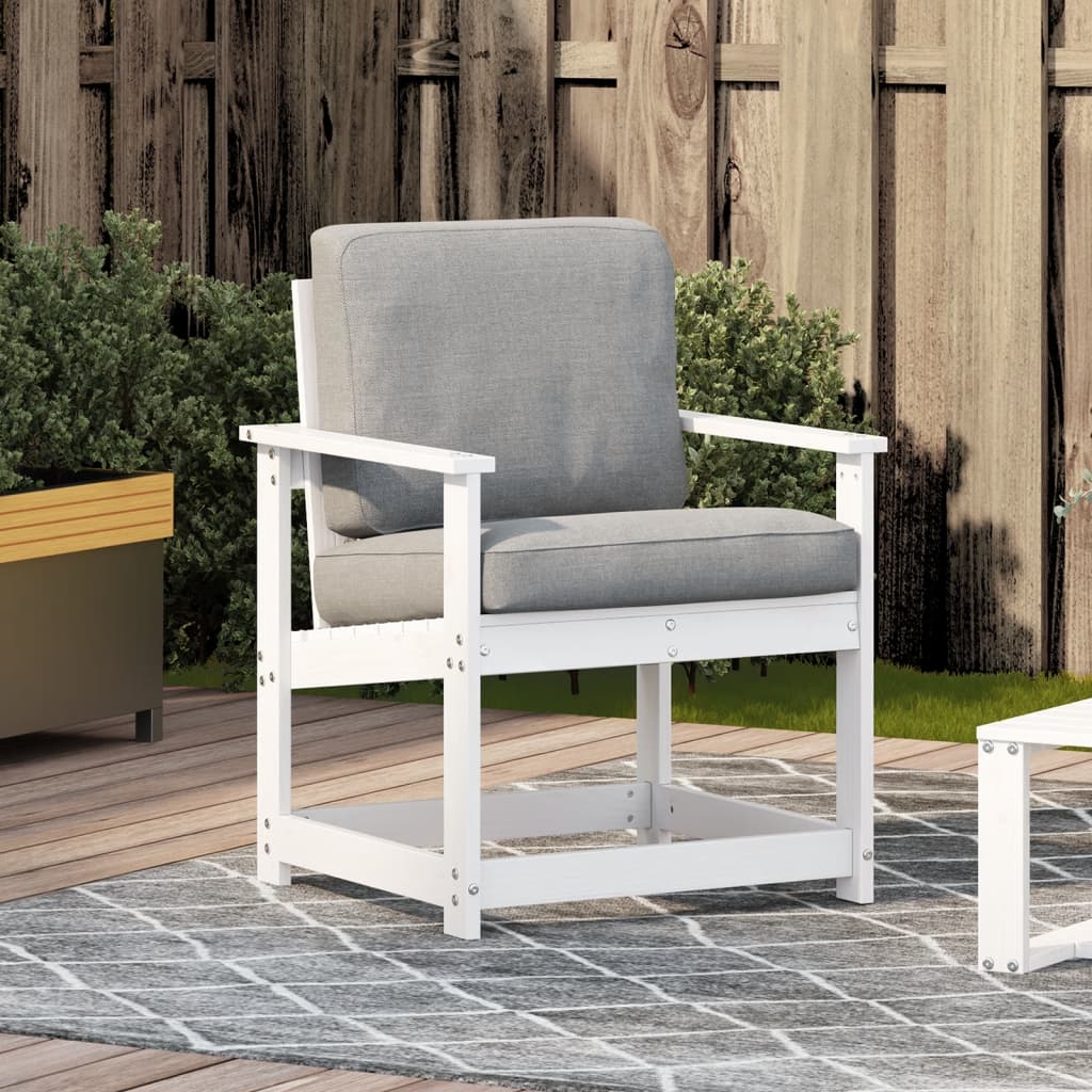 Garden Chair White 62X56X77 Cm Solid Wood Pine