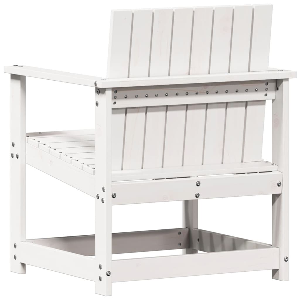 Garden Chair White 62X56X77 Cm Solid Wood Pine